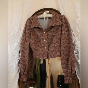 Vintage 70s Cropped Brown Regency Jacket